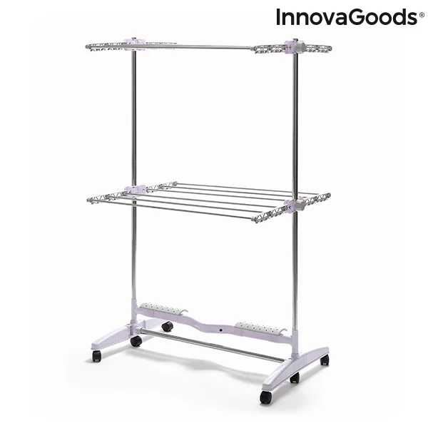 Folding Electric Drying Rack with Air Flow Breazy InnovaGoods(12 Bars) 24W