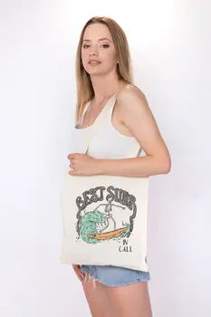 

Angemiel Bag Small Skeleton Surfer Shopping Beach Tote Bag