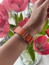 Correa de cuero genuino para Apple Watch, pulsera de reloj, Series 6, SE, 5, 4, 3, 2, 1, 44MM, 40MM, 42MM, 38MM, Iwatch