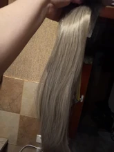 HAIRRO-coleta larga y Lisa para cola de caballo, horquillas, extensión de cabello sintético