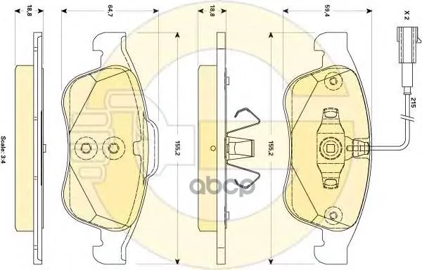 Колодки Тормозные Vw Touareg 3.0-4.2 10-/Porsche Cayenne 3.0-4.8
