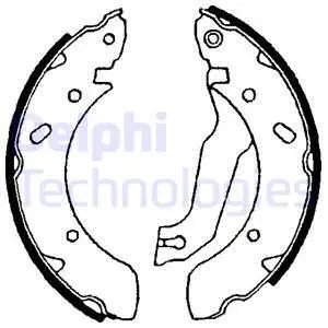 Колодки барабанные\ Hyundai Elantra 1.6i 00 DELPHI LS1610