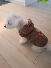 Puppy Clothing Dogs-Coat Dog-Costume French-Bulldog Pug Soft Winter Flannel for Bear-Ear