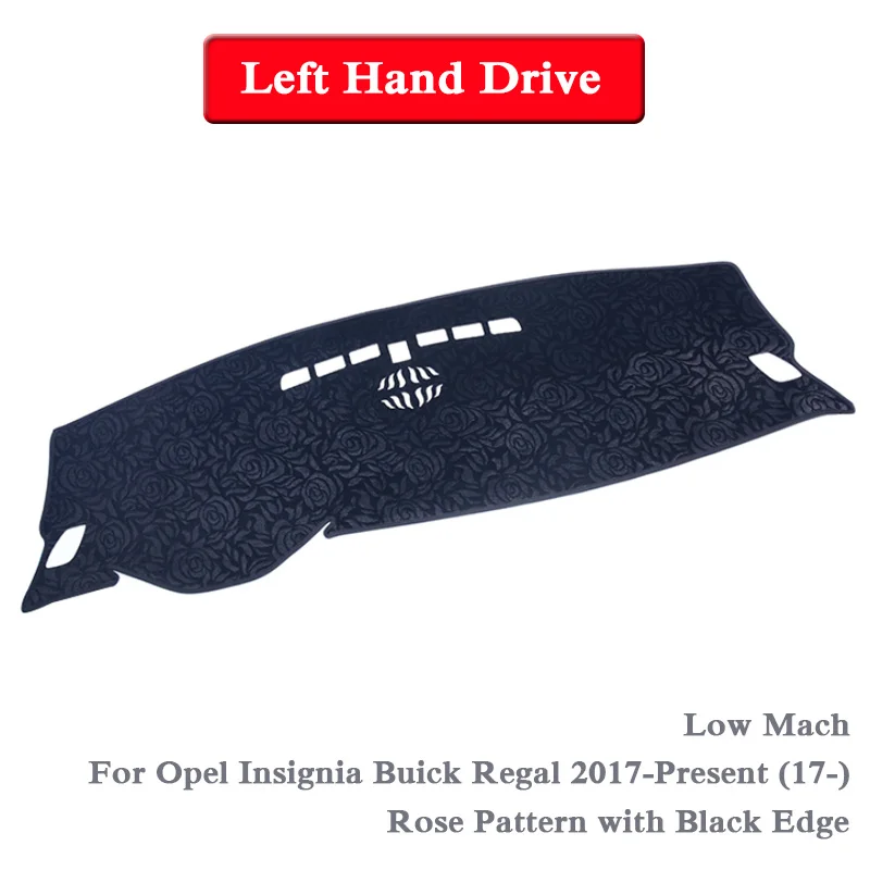Rose Black LHD17-20L Автомобильный Стайлинг приборной панели Избегайте Light Pad Инструмент крышка платформы коврик Роза для Opel Insignia Buick Regal 2009-Настоящее LHD& RHD коврик - Название цвета: Rose Black LHD17-20L