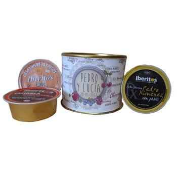 

6 unidades/ Lata PERSONALIZADA con abre fácil con 3 patés surtidos