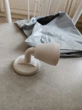 Tope de puerta de silicona silenciosa sin perforación, tapón de absorción de pared para inodoro, soporte de puerta antigolpes, tope de puerta de engranaje de resistencia