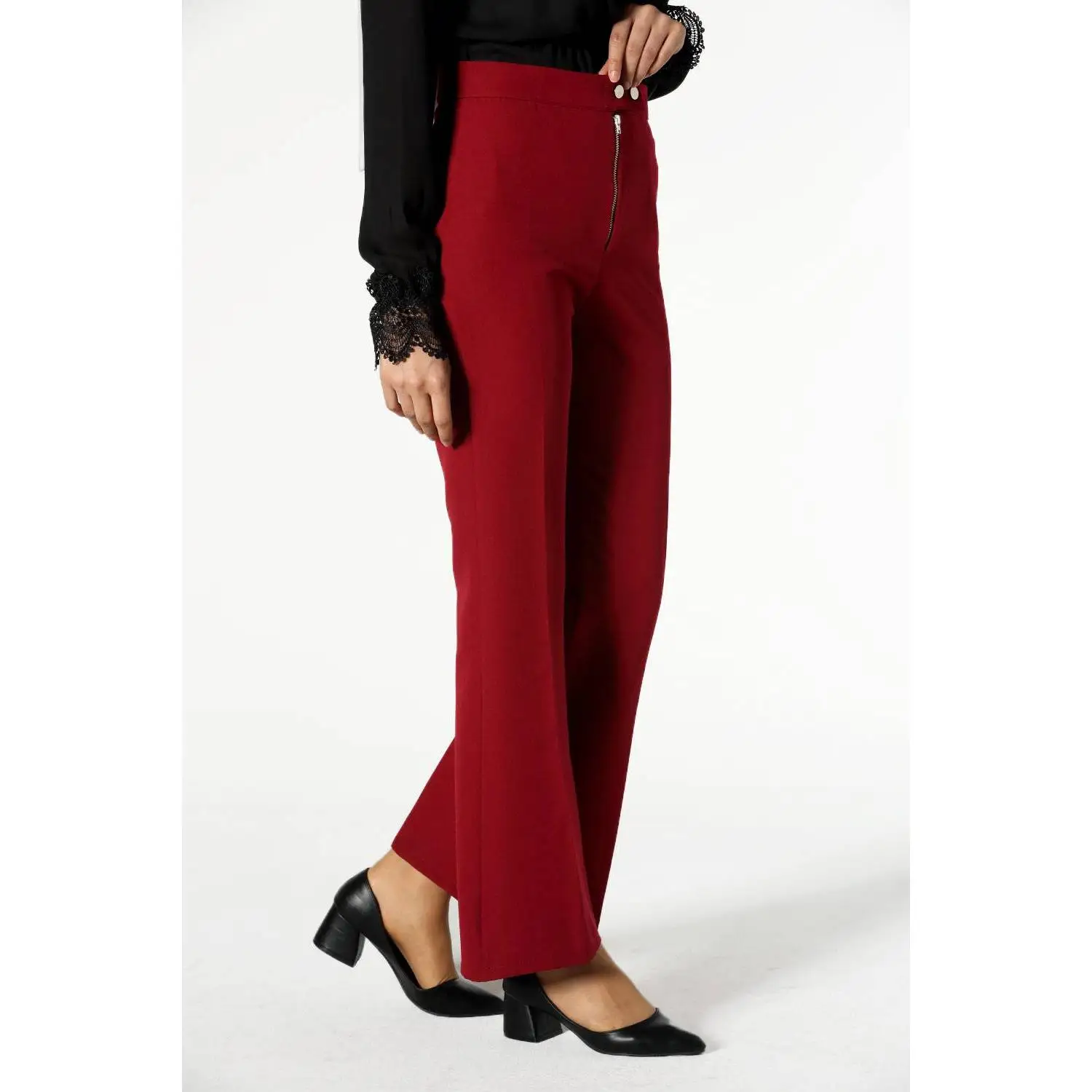 Хиджаб брюки - Цвет: Темно-бордовый