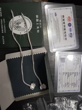 Pulsera de cadena plata de primera ley con cuenta para mujer, brazalete con abalorio, plata esterlina 925, con logotipo S925, hecho a mano