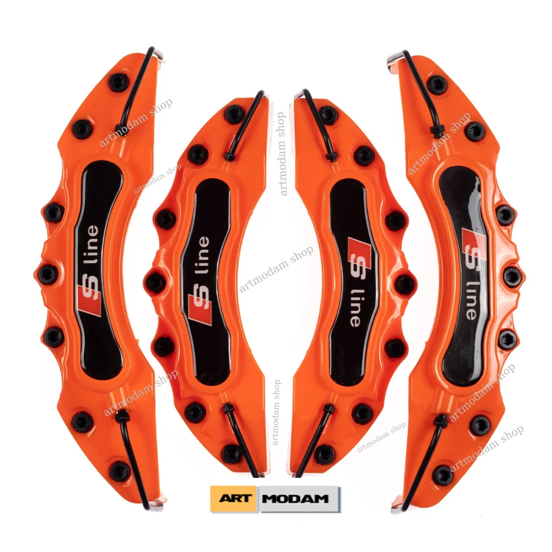 For AUDİ S LİNE Brake Caliper Covers 4 Pcs S LİNE Pumping 7 Brake