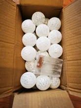 Lights-String Garland Cotton-Ball Led Wedding Party Christmas Outdoordiy Holiday 5M Crib