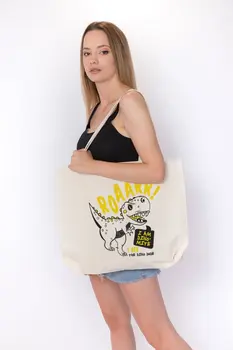 

Angemiel Bag Large Roaarr Dinosaur Tote Shopping Beach Bag