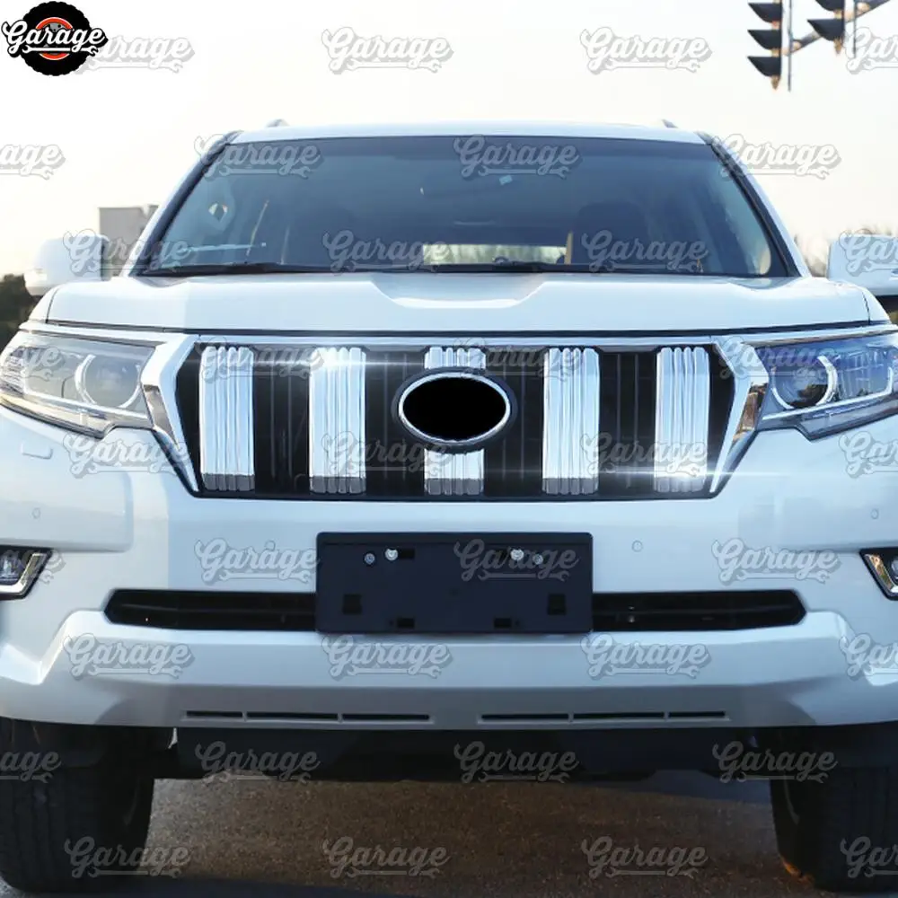 Отделка решетки радиатора для Land Cruiser Prado 150- пластиковая формовка из АБС 1 комплект/6 шт. украшение автомобиля Стайлинг
