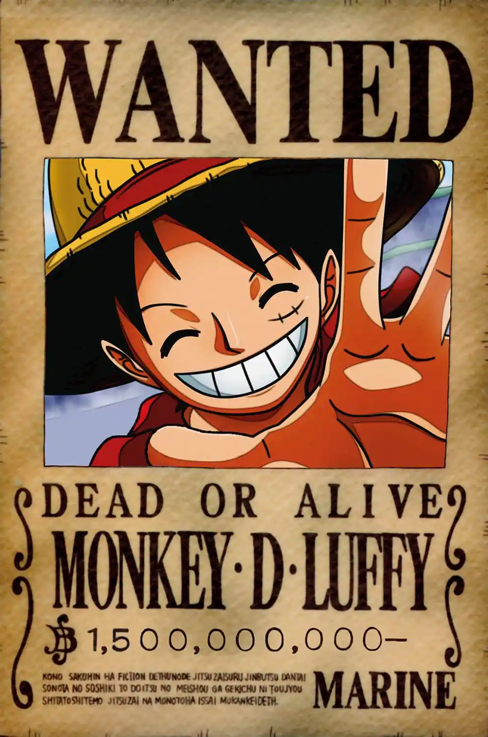 One Piece Wanted Poster A3 28 X 43 Cm Monkey D Luffy Last Bounty Wall Stickers Aliexpress