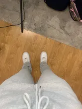 Pantalones apilados para mujer, calzas de chándal gruesas, sólido alto, cordón de cintura alta, con campana inferior, plisada con vuelo, informales