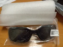 Gafas Unisex para el cuidado de la visión, lentes con agujero pequeño, ejercicio ocular, mejora la vista, color negro, envío rápido