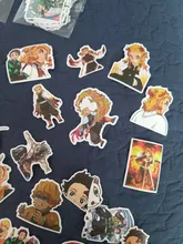 Pegatinas de Anime Demon Slayer Kimetsu No Yaiba, pegatina para ordenador portátil, equipaje de motocicleta, regalo para niños, pegatina de juguete, 50 Uds.