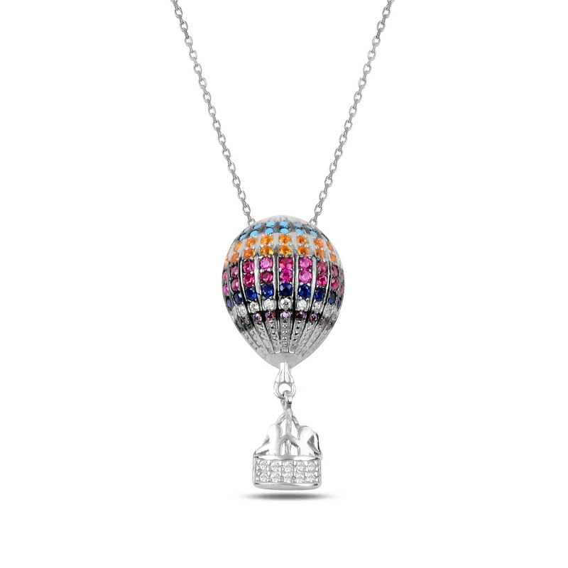 

Zircon Cubic Zirconia Hot Air Balloon Necklace