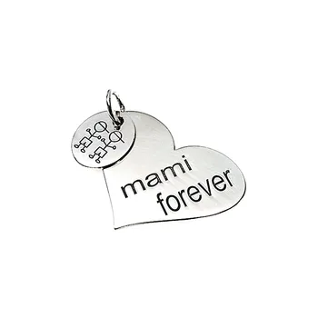 

Pendant Silver law 925m 30mm. Sheet heart mommy forever [AA7718GR] -Customizable-RECORDING INCLUDED IN THE PRICE