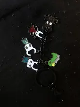 LLavero de caballero hueco con dibujos animados, llavero de Metal, colgante de pulpo, bolsa de coche, llavero, cadena de cuerda, collar