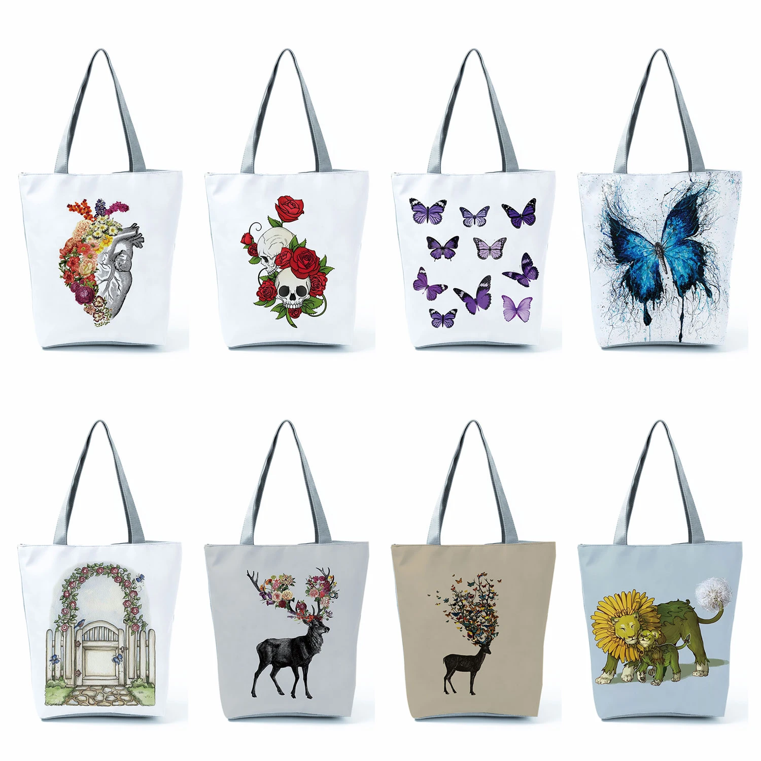 Cartoon Butterfly Floral Elegant Handbags Female Shoulder Bag For Work  Travel Luxury Bag Mom Grocery Shopping Bag Designer Tote|Top-Handle Bags| -  AliExpress