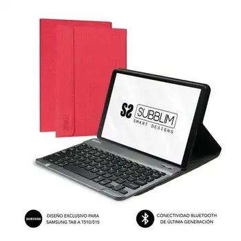 

Keytab pro bluetooth network subblim keyboard case-for samsung gt a t510/515-420mah battery-Opening for camera and