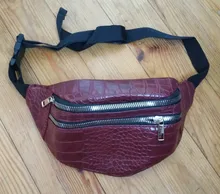 Riñonera de piel sintética de cocodrilo unisex, bolso de pecho con cinturón de alta calidad, 2019