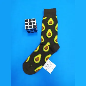 

Socks men with avocado (avocado), High Shank