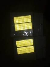 2/4 Uds pegatina reflectante de Seguridad de Tráfico de la noche de advertencia en tira reflectante de coche cinta coche luminoso calcomanías de parachoques reflectante