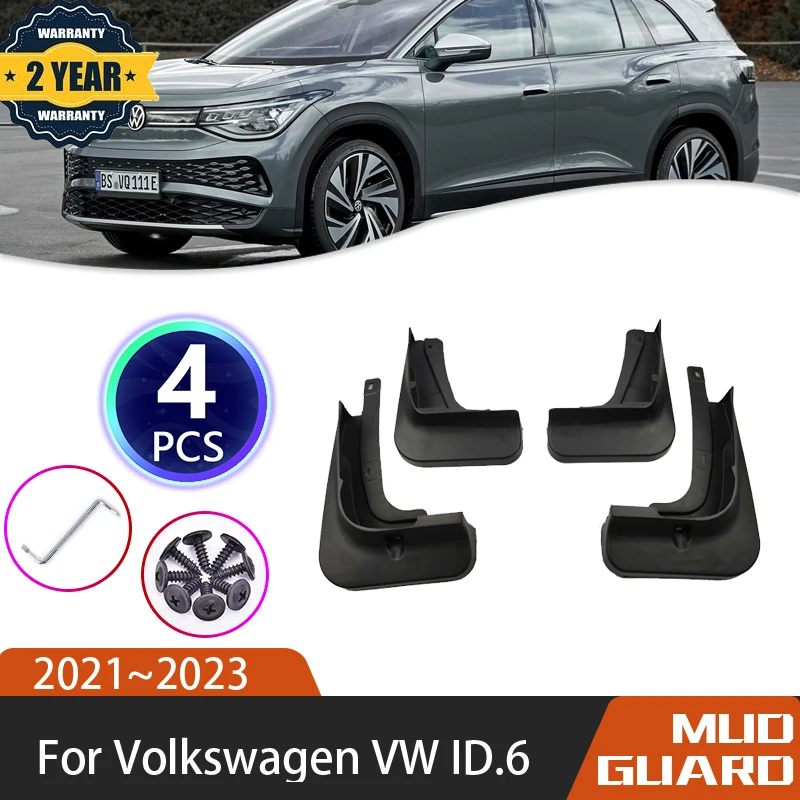 

Automobile Mudguard For Volkswagen VW ID.6 2021~2023 Wheel Fender Splash Flap Wheel Arch Pads 4-Piece Set Of Car Accessories
