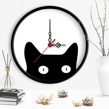 

Decorative Cat Design Wooden Wall Clock-1