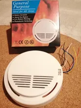 Earykong-Detector de humo con cable, Sensor de humo electrónico para el hogar, antirrobo, GSM/Wifi/otros sistemas de alarma