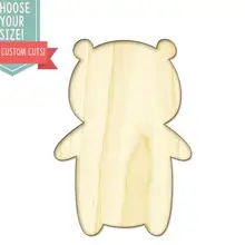10 pBear деревянные вырезанные-на заказ Выберите свой размер-лазерная резка Деревянные Художественные товары для рукоделия Настенный декор свадебный детский DCS0025