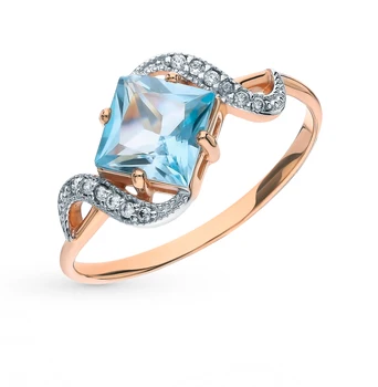 

Gold ring with cubic zirconia sunlight sample 585