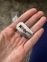 Colgante de hoja de afeitar Unisex, 8 Uds., collar de estilo Hip-hop, joyería de Metal, colgantes para artesanía Popular