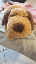 Lindo latido del corazón cachorro de conductividad juguete de entrenamiento mascota de peluche cómodo acurrucarse dormir