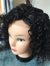 Extensiones con ondas al agua dulces, 3 mechones con cierre de encaje 100% cabello indio ondulado extensiones de cabello humano no Remy con cierre