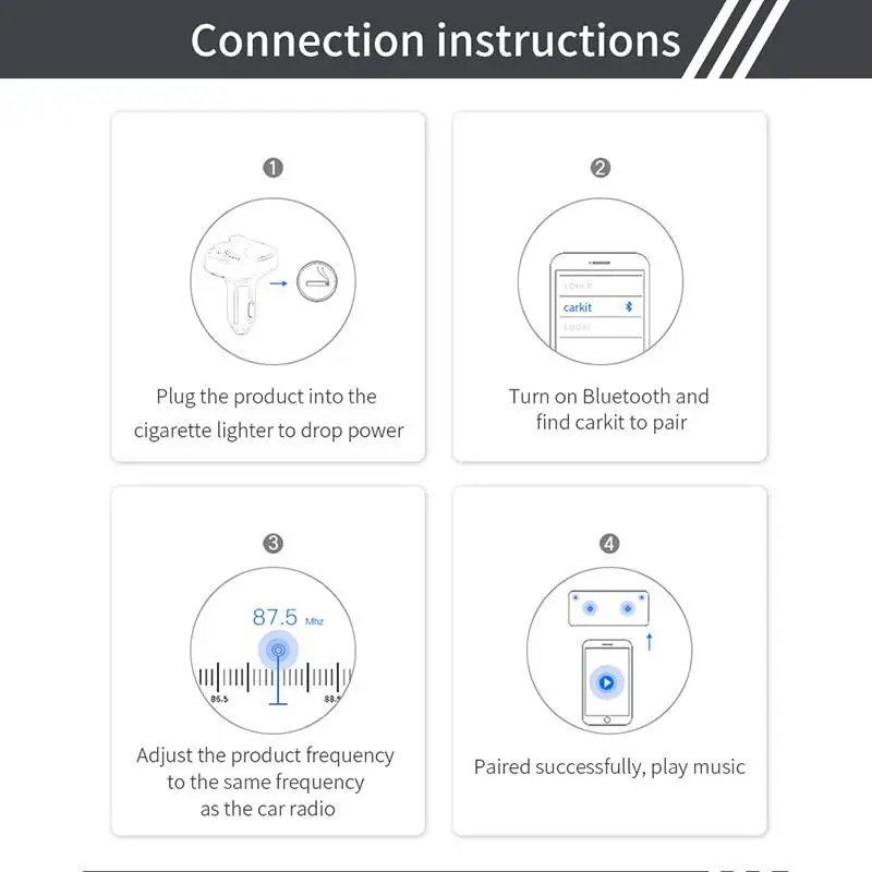 Bluetooth 5,0, автомобильный передатчик, RGB подсветка, Беспроводной светодиодный передатчик, MP3 плеер, громкая связь, Fm модулятор, PD QC 3,0, USB, автомобильное зарядное устройство