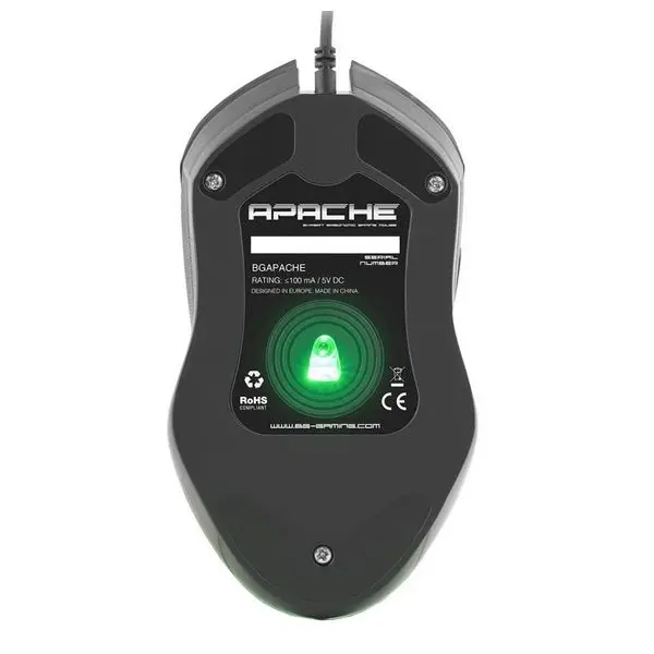 Светодиодный игровой мышь BG BGAPACHE 3200 точек/дюйм черный