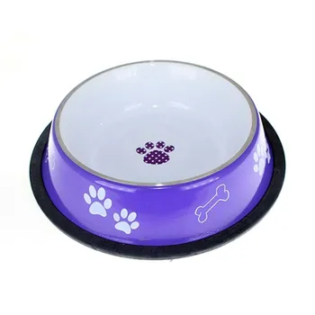 

Non-slip Bottom Purple Pattern Mama and Water Bowl XL