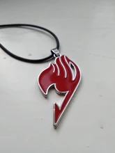 Collar de cola de hada para hombres y mujeres, colgante con logotipo de guild, joyería de Anime, cuerda de cuero, envío directo