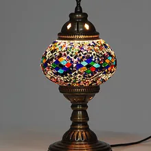 Турецкий декоративный окрашенный Домашний Светильник-блеск-мозаичная настольная лампа-мозаичная лампа-домашний декор
