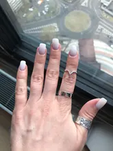 Anillo ajustable con forma de V para mujer, joyería fina con letras onduladas geométricas de Plata de Ley 925 auténtica, accesorios de personalidad para fiesta