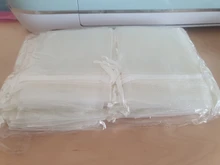 Bolsas con cordón de Organza para joyería, embalaje de joyería, regalos de boda, 22 colores, 5x7, 7x9, 9x12cm, 50 unids/lote