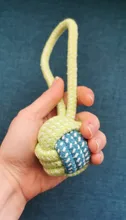 Toy Dog-Toys Traning Rope-Ball Puppy Chew Playing Small Dog Outdoor Green Large Cotton