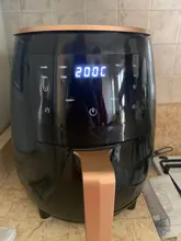 Freidora de aire multifunción con pantalla táctil LCD, 1400W, 4,5l, sin aceite, para freír patatas fritas, Pizza, 110V/220V