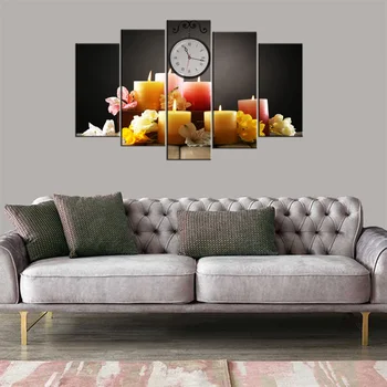 

Colorful Candle 5 Parts Mdf Clock Table