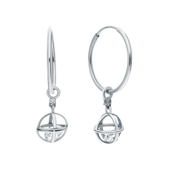 

Silver earrings with cubic zirconia sunlight sample 925