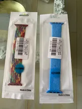 Correa de nailon trenzado para Apple Watch, correa elástica de 44mm, 40mm, 42mm y 38mm, serie iWatch 3, 4, 5, SE, 6