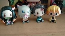 Figuras de acción de Demon Slayer, Set de 4 modelos de muñecos de acción, Tanjiro, Nidouzi, Inosuke, Zenizu