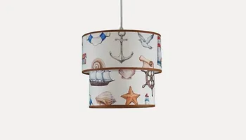 

Senay Lightning Child Dual Cylinder Fabric Chandelier-Cloud
